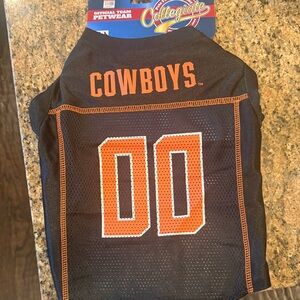 Pets First Cowboys Dog Jersey - Black and Orange